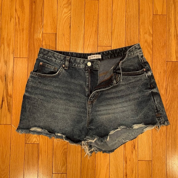 Denim Co Pants - High Waisted Denim Ripped Jean Shorts